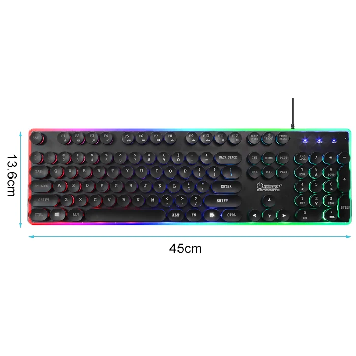 Механическая клавиатура с 104 клавишами, игровая клавиатура с RGB подсветкой, USB Проводная игровая клавиатура и мышь, набор для игрового компьютера