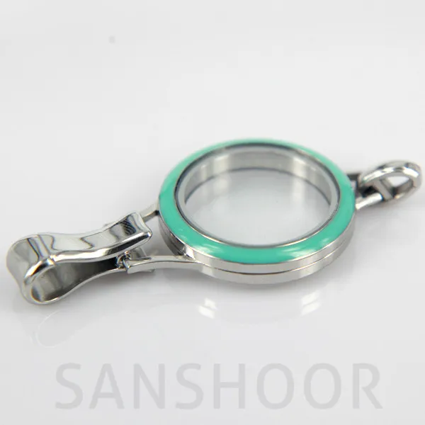 SANSHOOR ювелирные изделия Голубая Эмаль шнурки медальоны с сменными поворотными