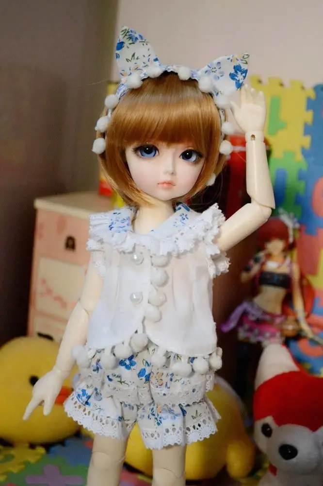 

[wamami] 701# 3pc Blue Flower Clothes Dress/Suit 1/6 SD DZ BJD Dollfie