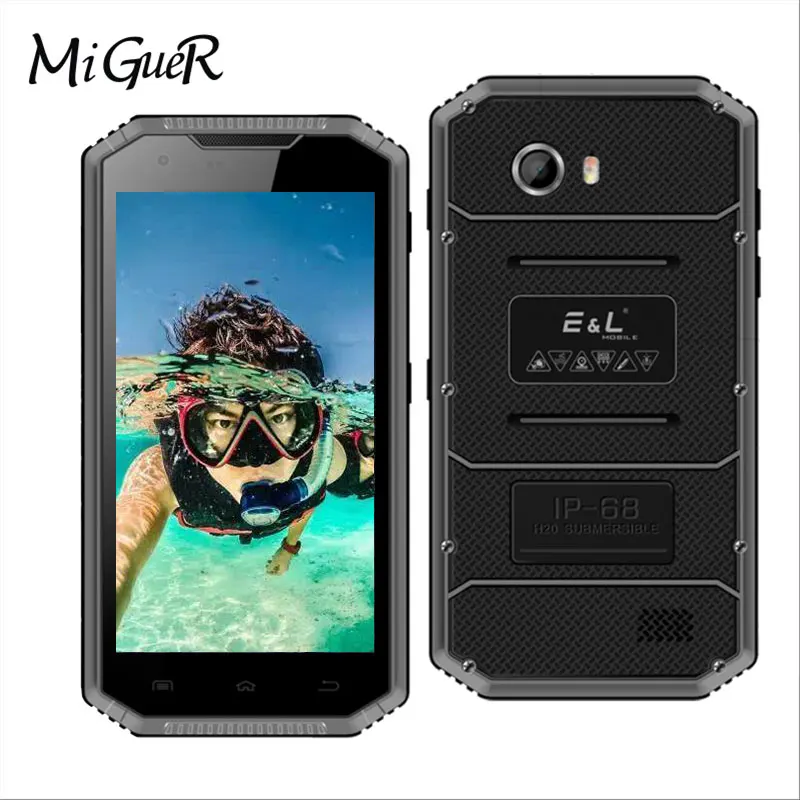 E &amp L EL W7S IP68 водонепроницаемый мобильный телефон 2 Гб + 16 5 0 ''HD Android 7 MT6737