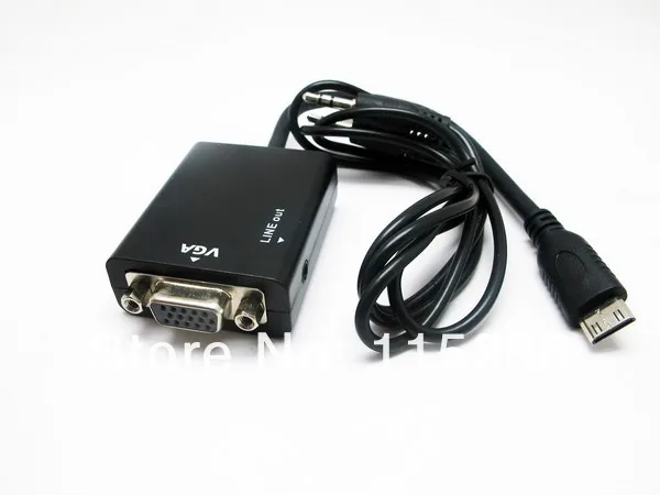 Мини микро HDMI к VGA кабель шнур 15 см адаптер конвертер с аудио папа женскому|micro