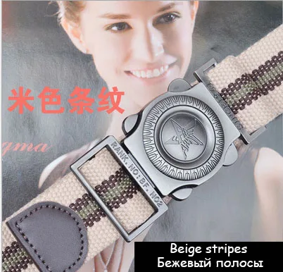 Beige stripes SupSindy брезентовый мужской ремень с быстроразъемной металлической пряжкой военный ремень армейские тактические ремни для мужчин Высокое качество мужской ремень армейский зеленый - Цвет: Beige stripes