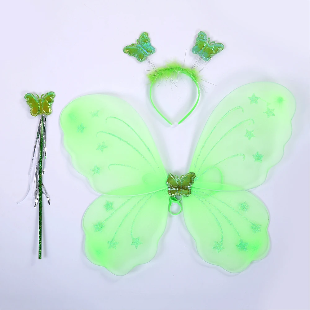 Green Santa Flower Fairy Princess Party Dresses for Little Girls Role Play Tutu Dress with Magic Wand Wing Headwear 1-12Y | Детская