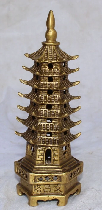 14 см китайский Тибетский буддизм бронза Stupa exorciss статуя | Дом и сад
