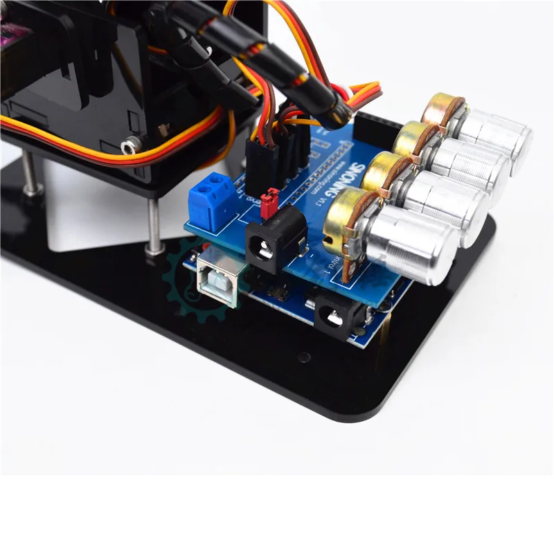 Абсолютно DIY акриловый робот рука робот коготь arduino набор 4DOF игрушки механический захват манипулятор DIY для детей подарок