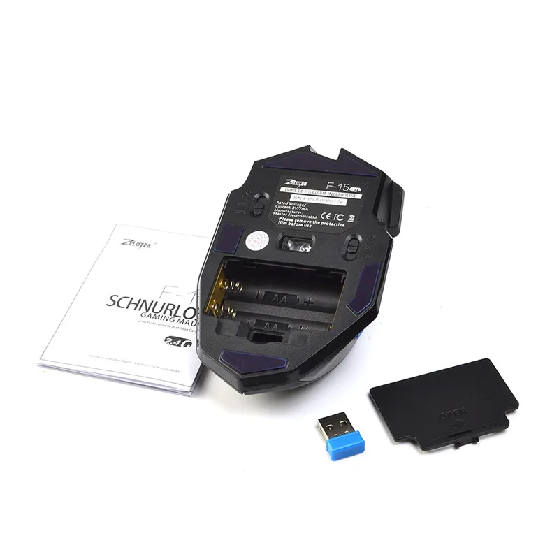 F 15 Беспроводной Мышь USB игровая мышь 2500 Точек на дюйм геймер мышей Перезаряжаемые