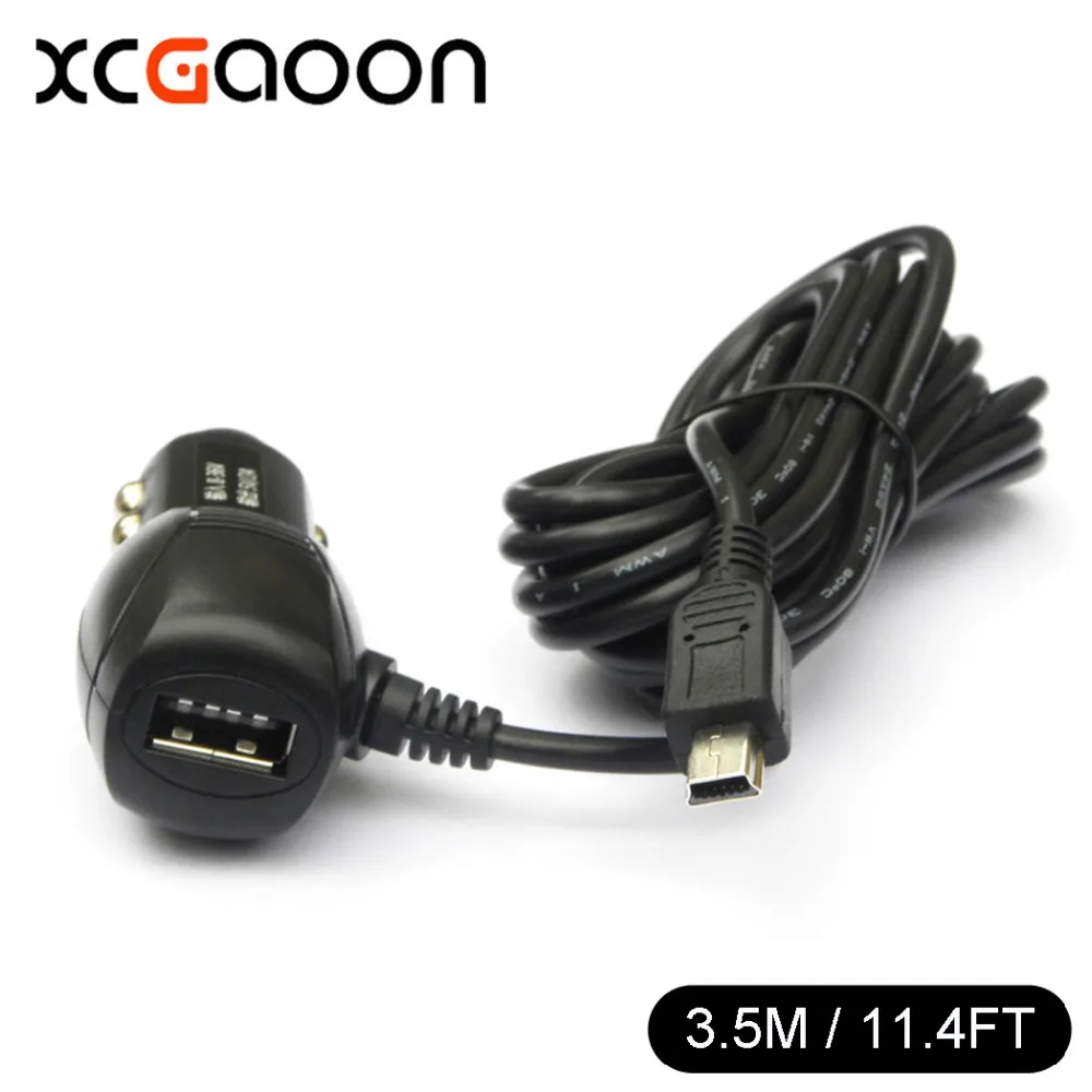 

Автомобильное зарядное устройство XCGaoon mini USB, 10 шт., для камеры DVR/GPS с USB-портом, 5 В, 2 А, подходит для автомобиля 12 В, 24 В постоянного тока, длина кабеля 3,5 м