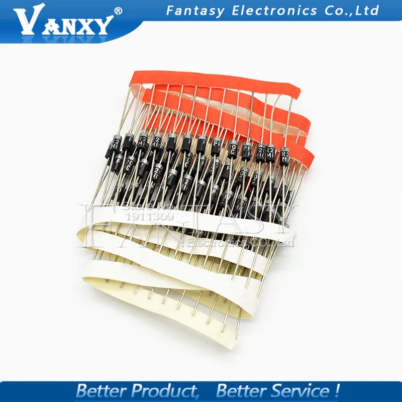 1 посылка HER108 HER208 HER307 HER308 HER508 SF16 SF56 SF54 FR307 FR607 диод выпрямителя DO 27|rectifier diode|diode