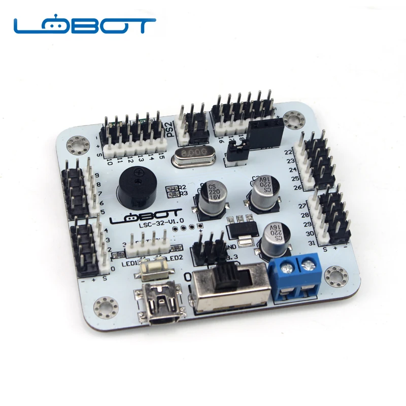 LOBOT робота 6 Bluetooth 4 0 24 32 канала сервоконтроллер PS2 ручки контроллера USB подключение