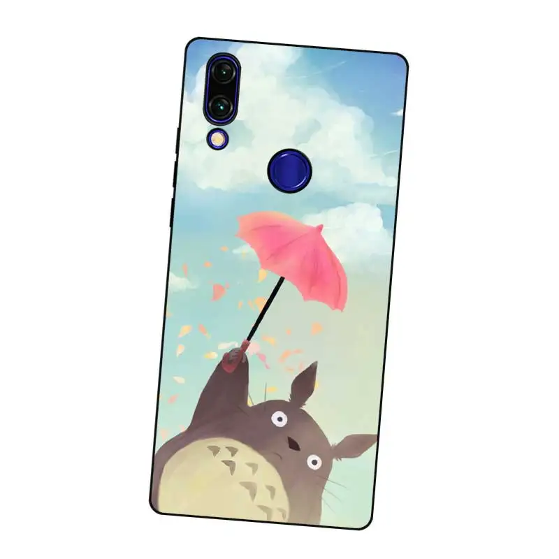 N447 Тоторо Забавный Черный силиконовый чехол для Xiaomi Redmi Note 3 4 4X5 5A 6 7 Pro Global |