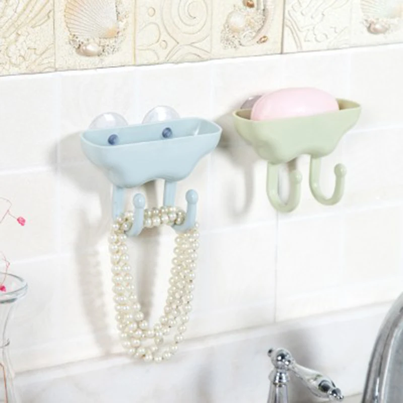 Дома Ванная комната Мыло губка держатель настенное крепление присоски крюк