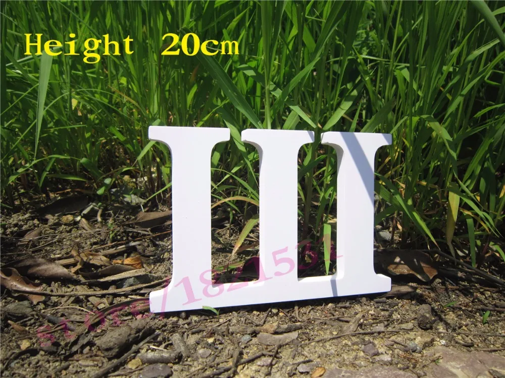 Деревянные белые буквы из искусственного дерева с русской надписью 20 см