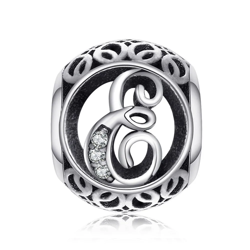 JewelryPalace Винтаж Письмо A-R кубического циркония Aucthentic 925 пробы Серебряный браслет DIY ювелирных подарки для нее