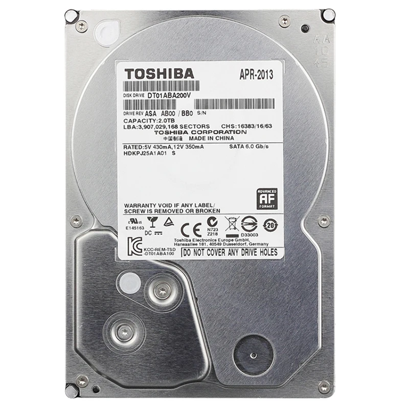 TOSHIBA DVR NVR CCTV 2 ТБ 2000G жесткий диск 2000GB HDD HD внутренний SATA 3 5700RPM 32M 5 &quotжесткий диск| |