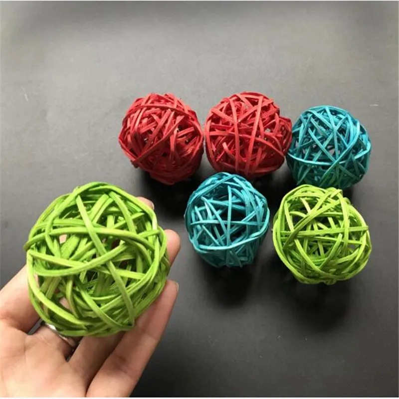30 шт. 5 см большой красный зеленый синий ротанговый шар для освещения
