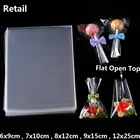 Прозрачные плоские маленькие пластиковые пакеты с открытым верхом, упаковка для сладких шоколадных печенья, конфет, упаковочный пакет, украшение для дня рождения, Подарочный пакет сделай сам