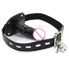 Силиконовый рот для орального секса, кляп для пениса с замком, кожаные пряжки, бондаж, пробка, БДСМ, рабыни, фетиш, пара, игрушки для взрослых