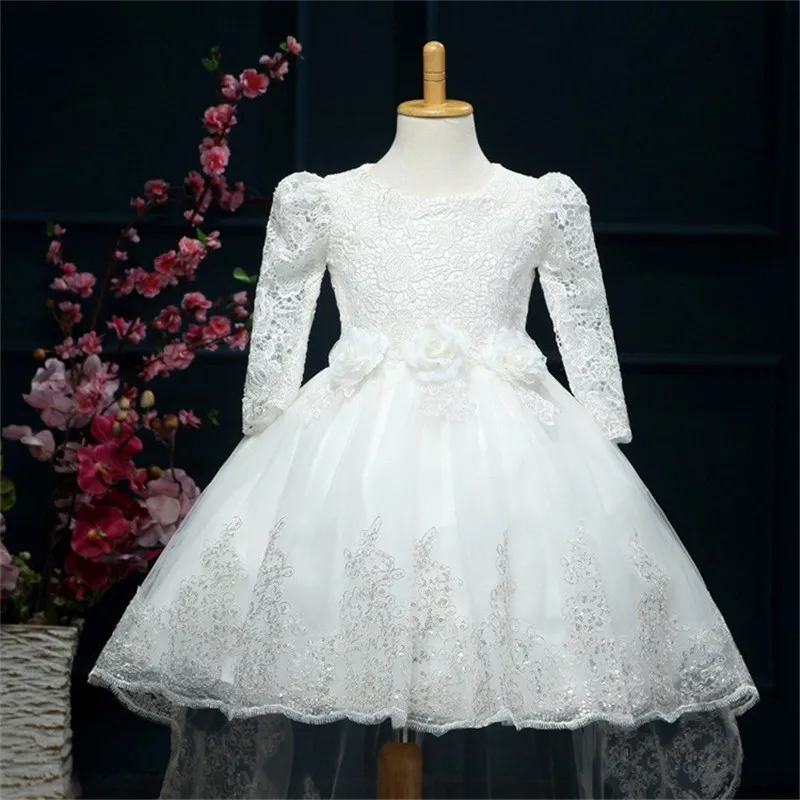 Teenage Girl Dress Children's Clothing For Teenager Girls Kids Party Wear Lace Flower Wedding Bridal Gown 4-12Yrs Vestido | Детская
