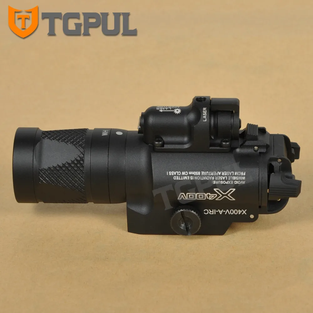 TGPUL Тактический X400V IR пистолет вспышка светильник красный лазерный