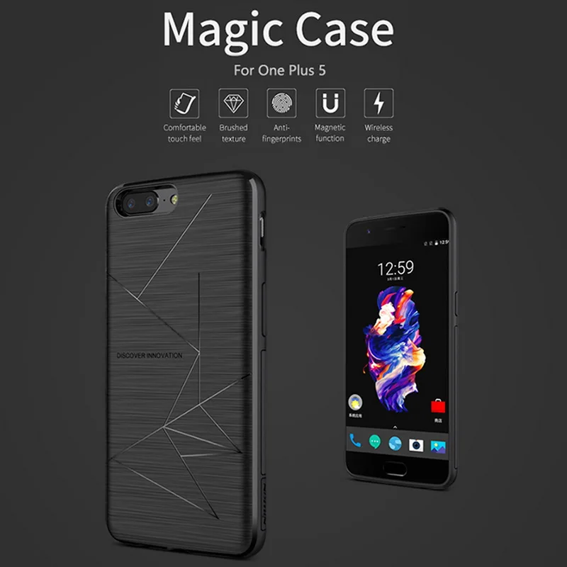 Чехол Nillkin Magic QI с беспроводным зарядным устройством для Oneplus 5 A5000 дюйма магнитный