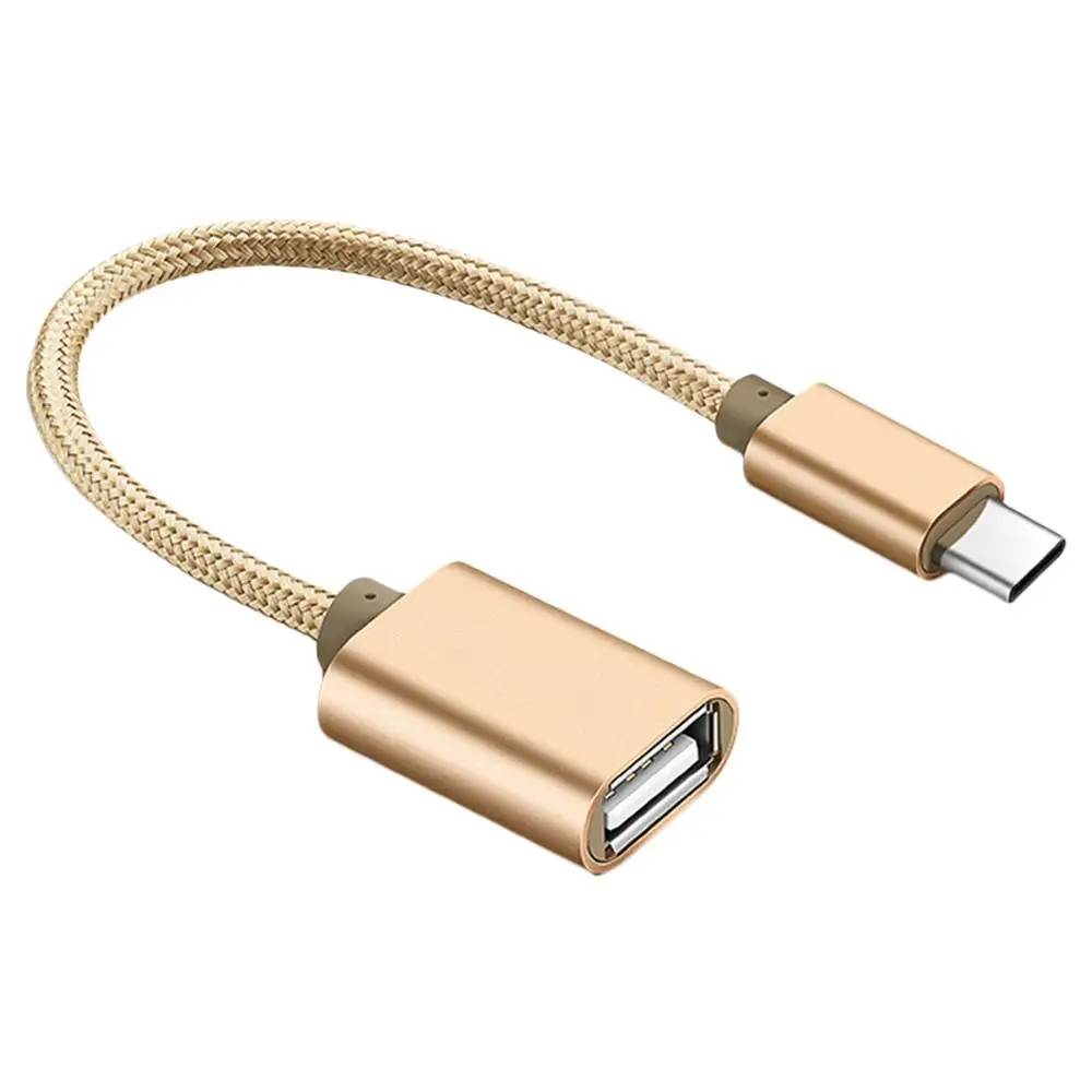 gold Металл USB C 3,1 Тип C штекерным USB OTG Женский синхронизации данных конвертер Кабель-адаптер - Цвет: gold