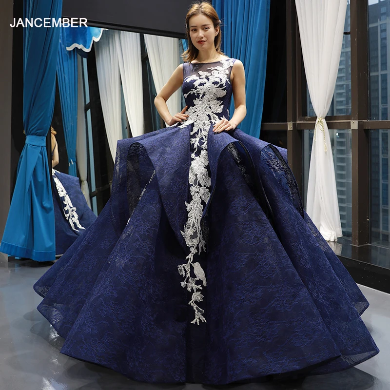 J66757 jancдекабря голубое платье Quinceanera 2021 майка с аппликацией без рукавов рюшами