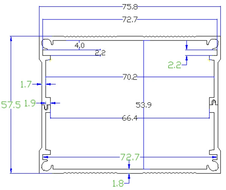 1 шт. алюминиевый чехол для электронного проекта 57(H)x76(W)x100(L) мм 8189|case for|cases for