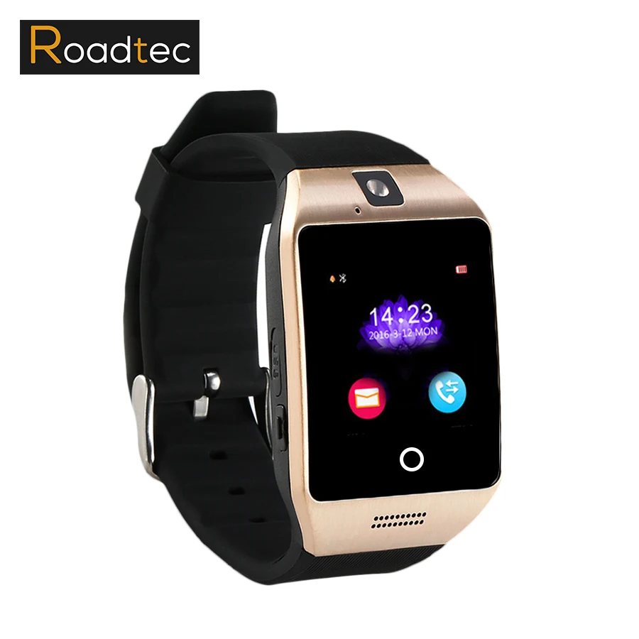 Bluetooth Smart часы qs18 с Камера Facebook WhatsApp Twitter синхронизации SMS Поддержка sim карта TF