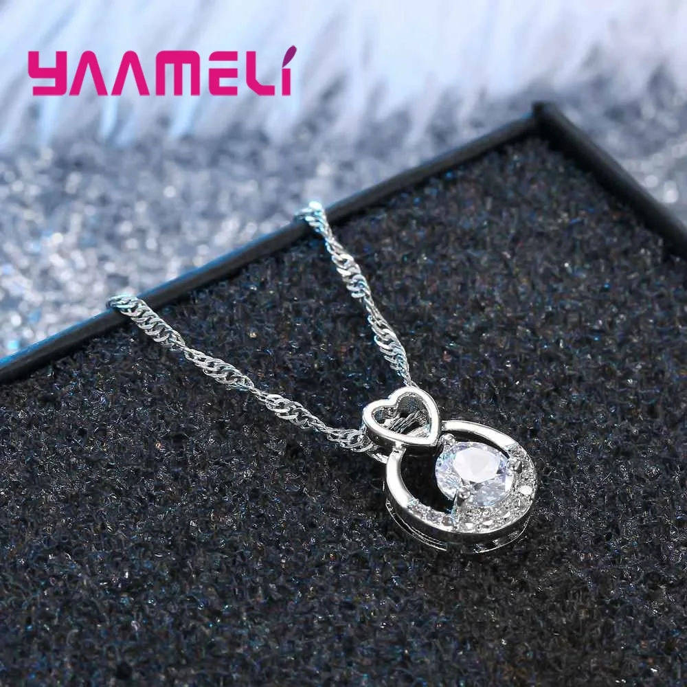 Элегантный 925 стерлингового серебра бусины Австрийские хрустальные подвески