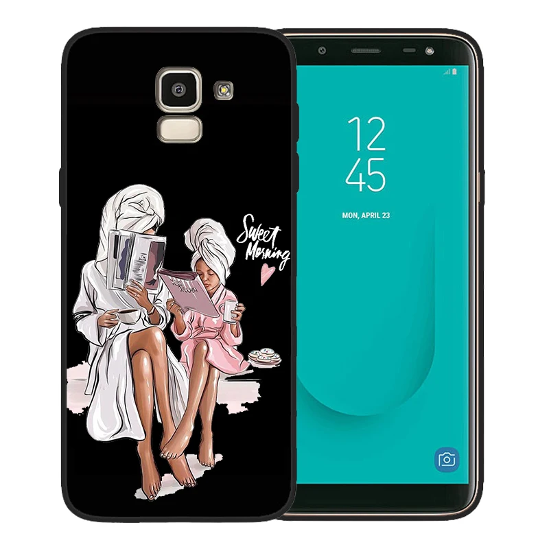 Чехол для телефона Samsung Galaxy S10, чехол s8, S7, S9, J7, J4, J6, J8 Plus, Note 8, 9, коричневый цвет, мама, ребенок, мышь, супер мама, девочка, Etui, чехол
