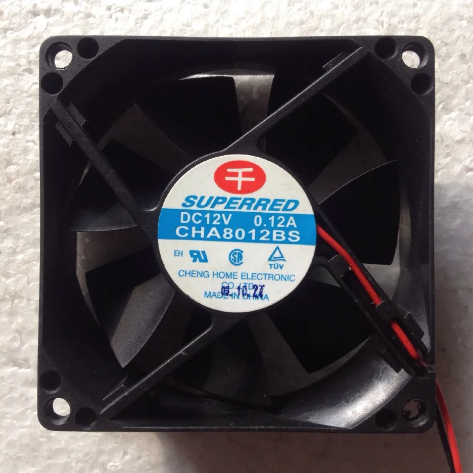 SUPERRED CHA8012BS 12V 0.12A 8 см 8025 80*80*25 мм 2-проводной Бесшумный Гидравлический вентилятор |