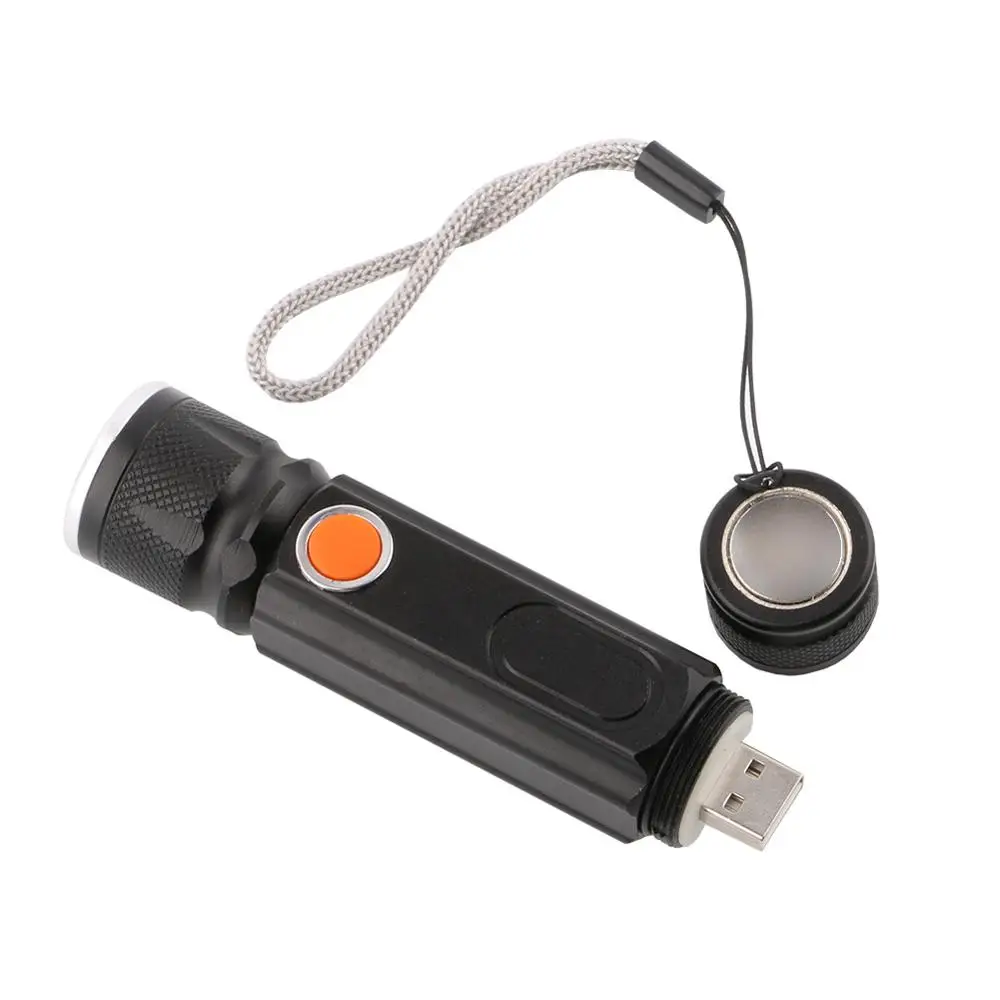 ZooM 5000лм Многофункциональный светодиодный светильник-вспышка USB Перезаряжаемый Аккумулятор Мощный T6 фонарь боковой COB светильник linterna задний магнит