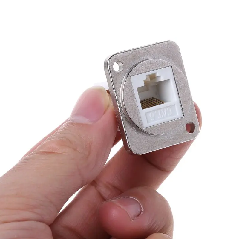 1 шт. RJ45 d-тип разъем сетевой разъем модуль металлическая панель монтажный CAT5E CAT6 RJ45 разъем
