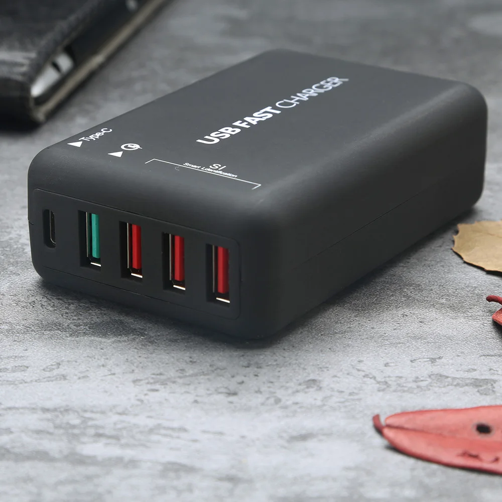 30 Вт Быстрая зарядка 3 0 4 порта USB + 1 type C зарядное устройство для SANSUNG iphone Android