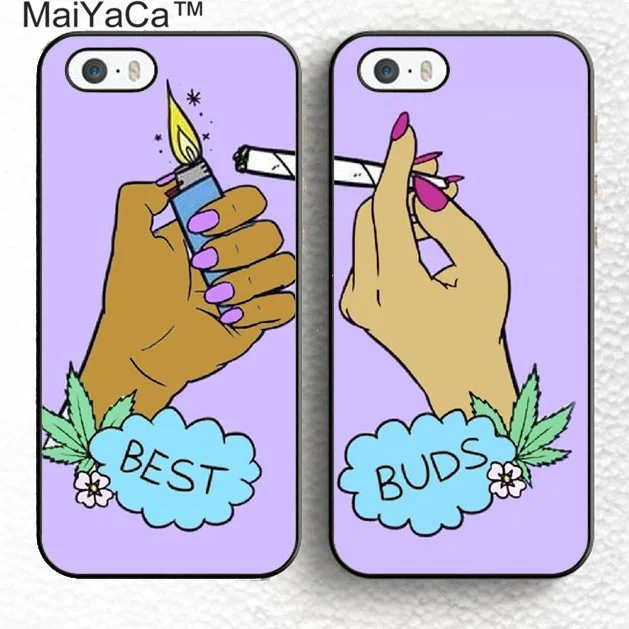 MaiYaCa 2 шт./лот Besties лучшие бутоны для курения пара соответствующие мягкие резиновые чехлы для телефонов для iPhone 6 6S 7 8 Plus X XR XS MAX задняя оболочка