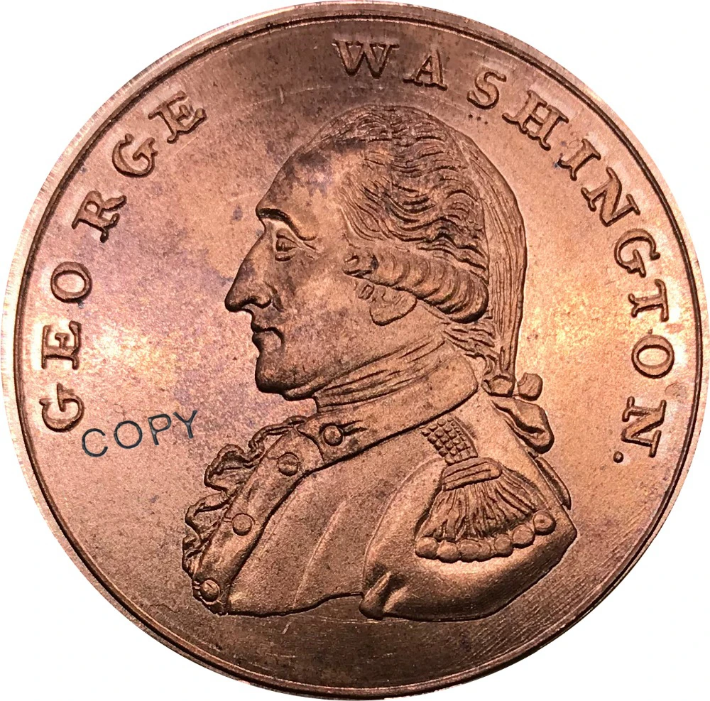 США 1795 Washington Liberty &amp Security Penny недатированные Бейкер красные медные копии монет |