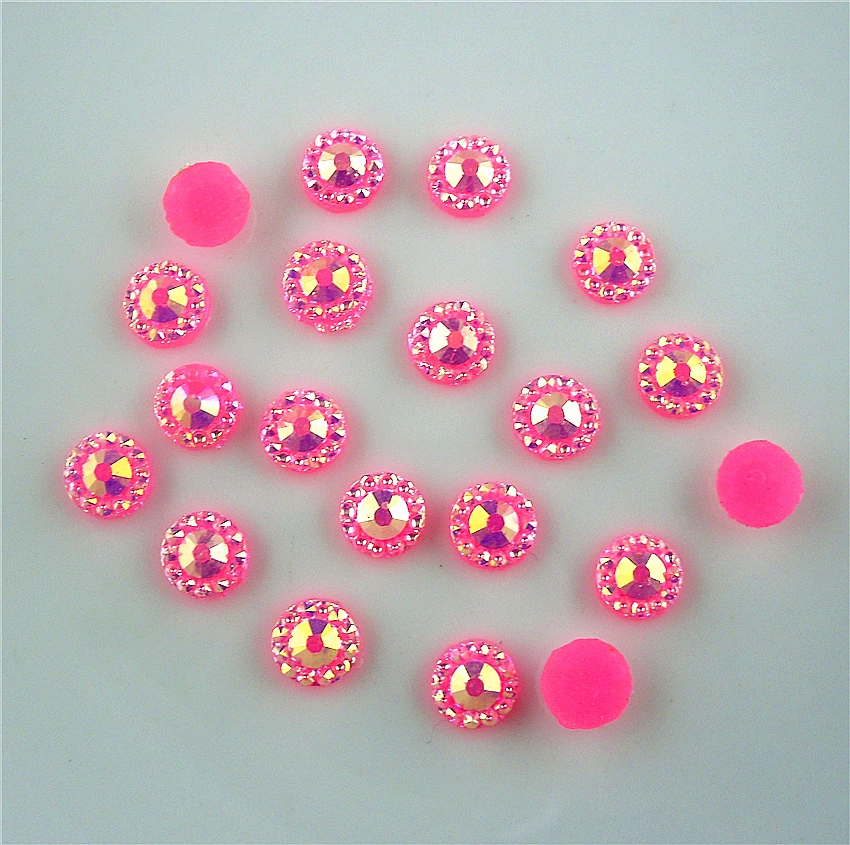 SS30 искусственный подсолнух конус цветок граненый 6 мм желе AB кристалл из смолы