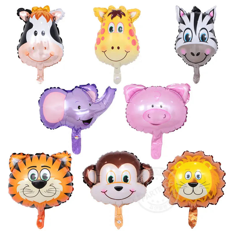 

Animal Latex Balloons Safari Jungle Theme Party Birthday Party Decorations Kids Tiger Lion Monkey Zebra Giraffe Cow Air Helium