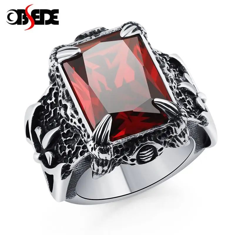 Мужские Винтажные антикварные кольца OBSEDE в стиле панк ювелирные изделия из