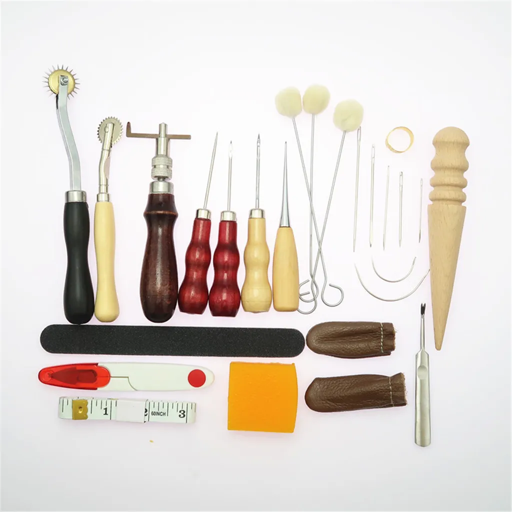 

31 Pieces Leather Craft Tool Kit DIY Hand Sewing Stitching Punch Working