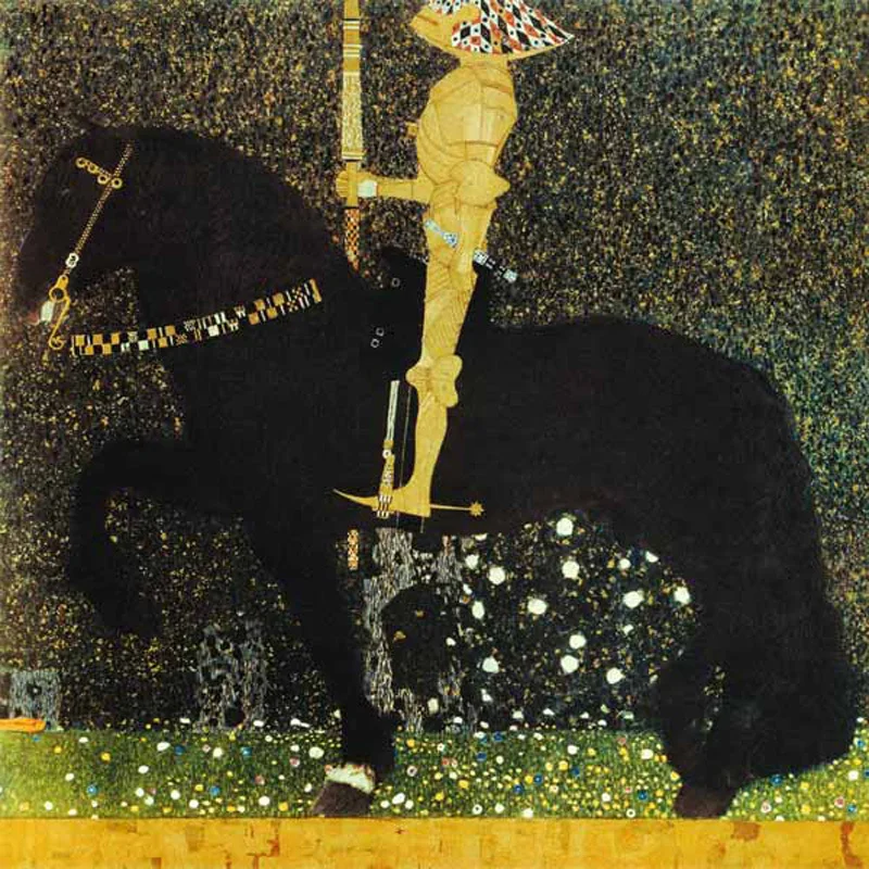 Картина маслом ручной работы репродукция Золотой рыцарь от Gustav Klimt | Дом и сад