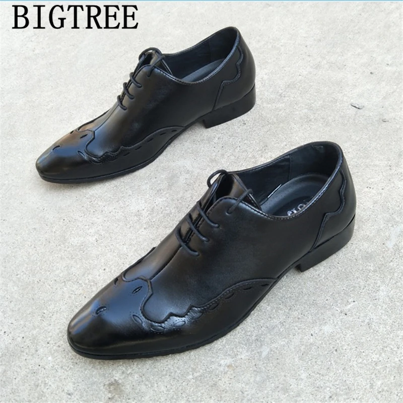 

Italian Brogue Shoes Men Elegant Oxford Shoes For Men Dress Shoes Leather Office Fashion Men Shoes Wedding Heren Nette Schoenen