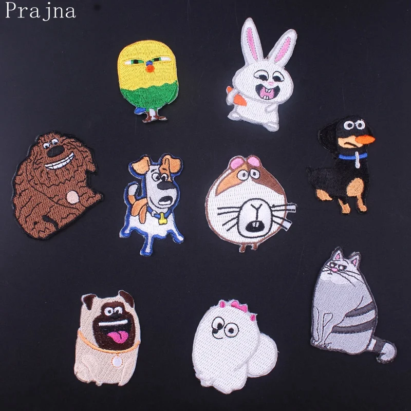 Prajna нашивки с утюгом, Мультяшные животные, кролик, собака, нашивки для глажки одежды, японские милые детские нашивки с вышивкой для одежды