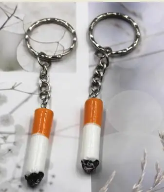 key chain 1 pcs Новые серьги в виде сигарет модные креативные серьги для женщин подарок серьги ювелирные изделия - Окраска металла: key chain 1 pcs