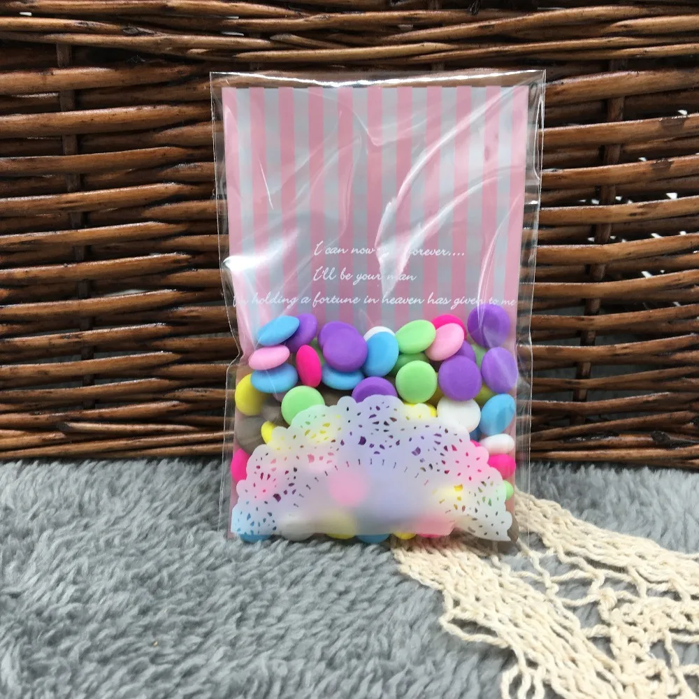 50 шт. самоклепосылка еся пластиковые пакеты для упаковки печенья конфет хлеба 7