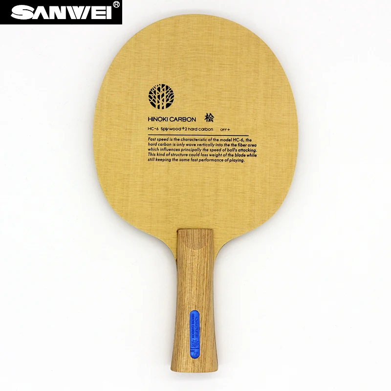 SANWEI HC6S Hinoki Carbon Table Tennis Blade/ ping pong blade/ table tennis bat | Спорт и развлечения