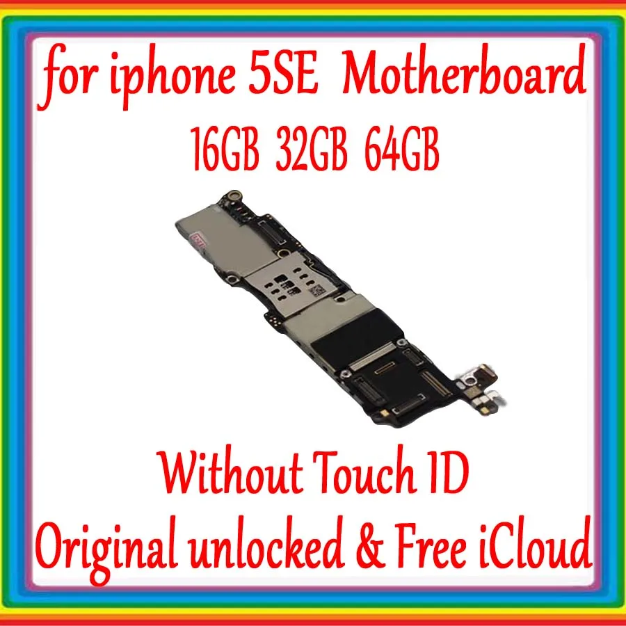 Новое поступление оригинальная материнская плата для iPhone 5SE SE разблокированная материнская плата с/без Touch ID логическая плата полная функция