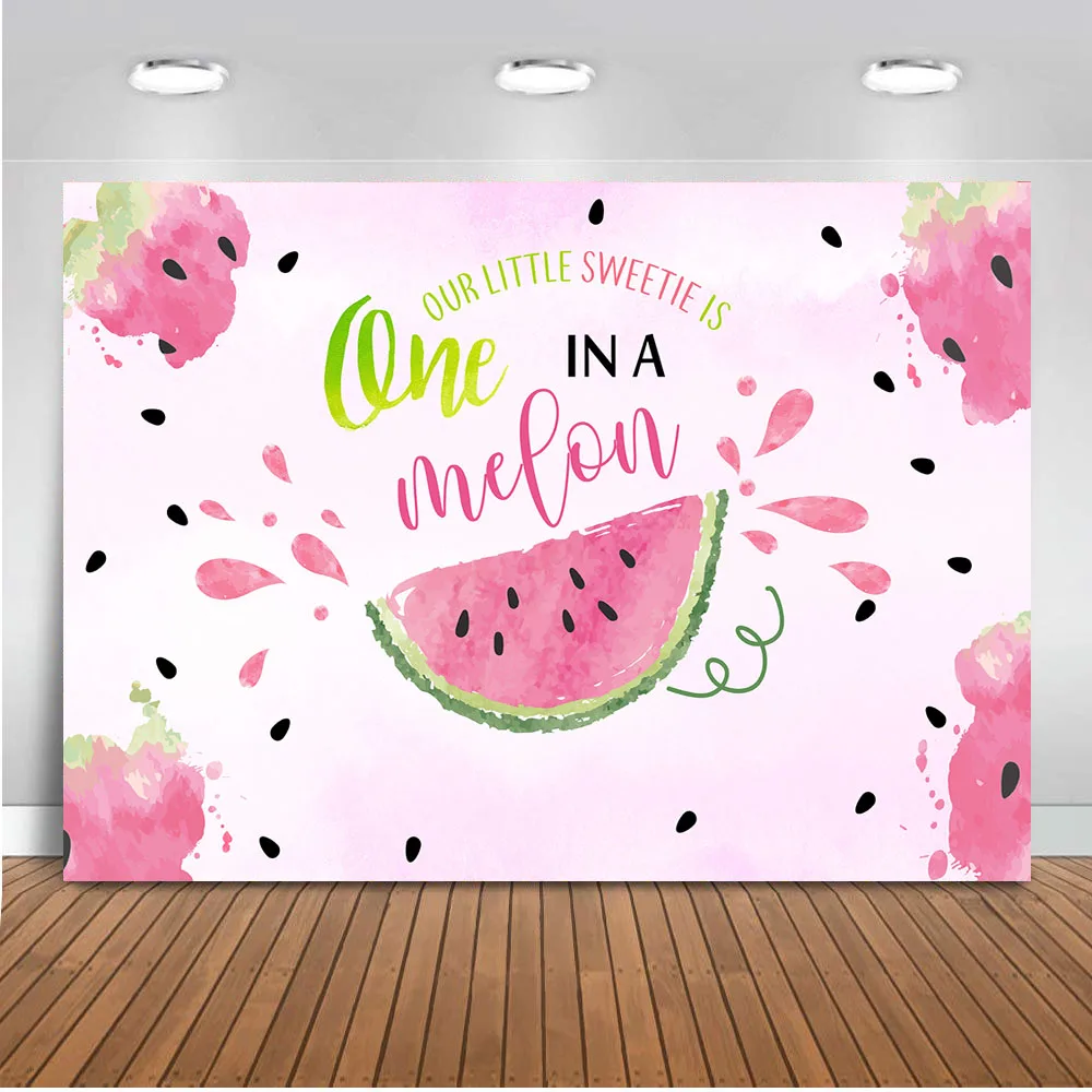 

Neoback Watermelon Backdrop for Photography Newborn Baby Shower Party Decoration Banner First Birthday Theme Parties Backdrops