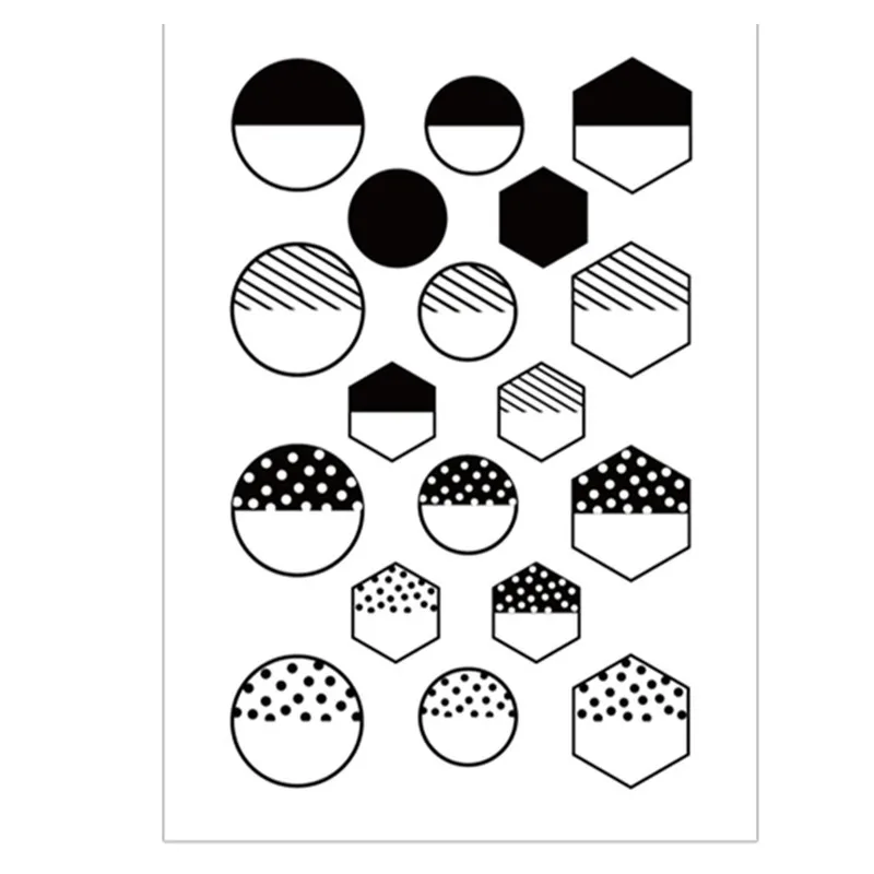 Горошек полоса рамка круг фон прозрачный резиновый штамп/печать