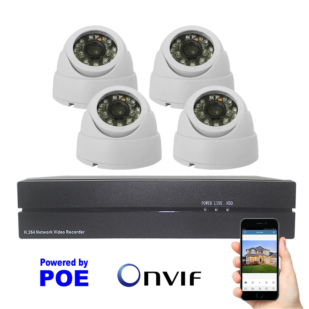 1080 P камера системы безопасности HD система 8ch HDMI видео POE NVR и 2.0mp Крытый купол